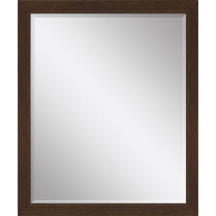 31" Dark Brown Framed Accent Mirror