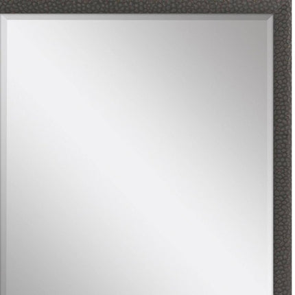 31" Dark Brown Solid Wood Framed Accent Mirror