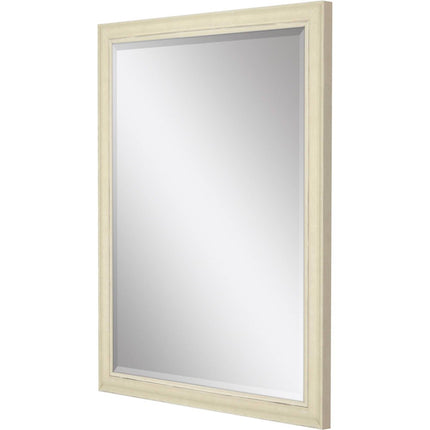 32" White Solid Wood Framed Accent Mirror