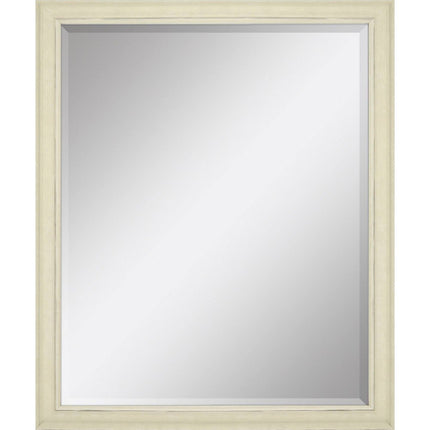 32" White Solid Wood Framed Accent Mirror