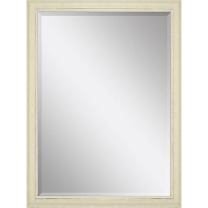 40" White Solid Wood Framed Accent Mirror