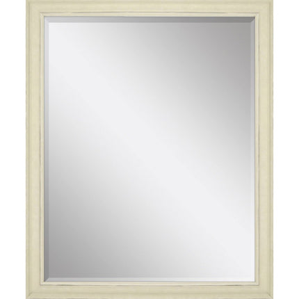 44" White Solid Wood Framed Accent Mirror