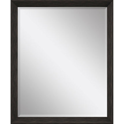 32" Dark Brown Framed Accent Mirror