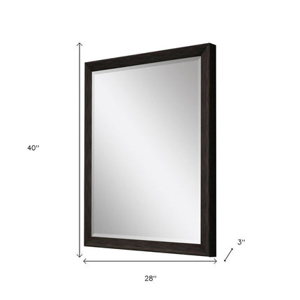 40" Dark Brown Framed Accent Mirror