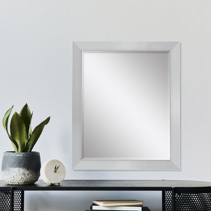 34" Silver Framed Accent Mirror