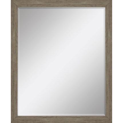 33" Light Brown Framed Accent Mirror