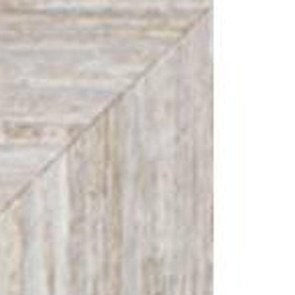 34" White Distressed Wood Framed Accent Mirror