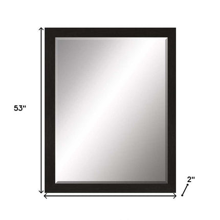 53" Dark Brown Accent Mirror