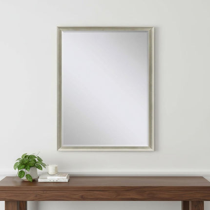 52" Silver Wood Accent Mirror
