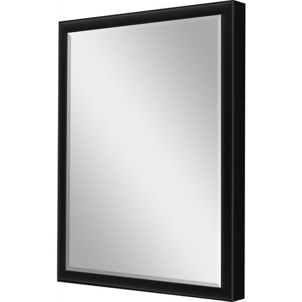 50" Black Solid Wood Framed Accent Mirror