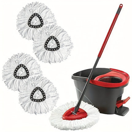 2/4/8/12pcs Superfine Fiber Mop Heads - 360° Rotating for Easy Cleaning, Effortless Wring Out