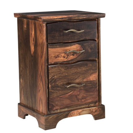 68" Dark Brown Solid Wood Writing Desk and Bookshelf Set With Four Drawers