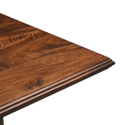 11 Piece Brown Solid Wood Dining Set with 10
