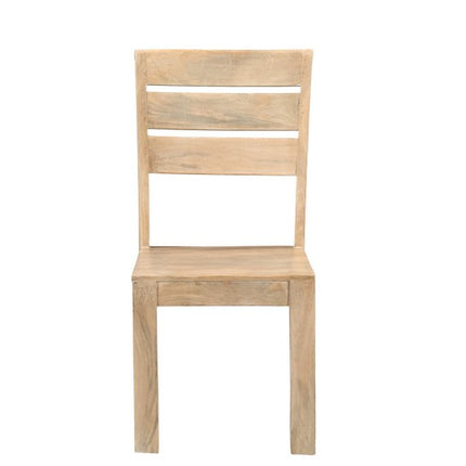 Five Piece Beige Round Solid Wood Dining Set with Four Chairs