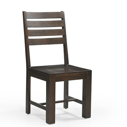 Nine Piece Brown Solid Wood Dining Set with Eight Chairs