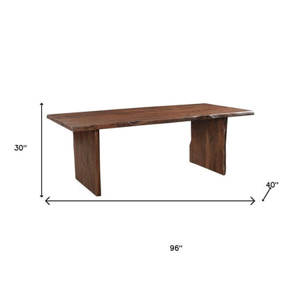 11 Piece Brown Solid Wood Dining Set with 10