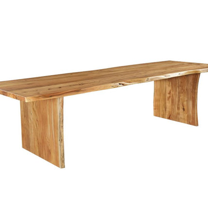 13 Piece Brown Solid Wood Dining Set with 12
