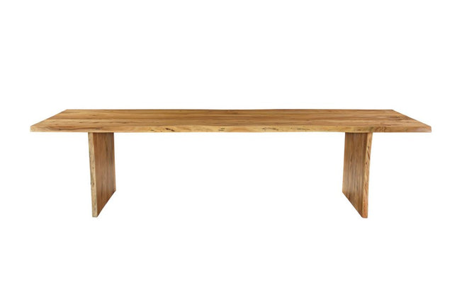 15 Piece Brown Solid Wood Dining Set with 14