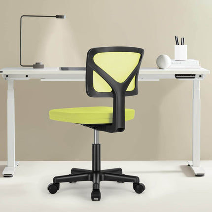 Black and Yellow Adjustable Height Swivel Rolling Office Chair