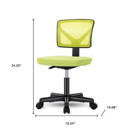 Black and Yellow Adjustable Height Swivel Rolling Office Chair