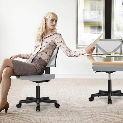 Black and Gray Adjustable Height Swivel Rolling Office Chair