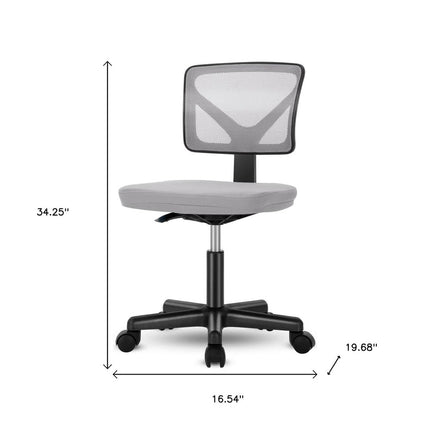 Black and Gray Adjustable Height Swivel Rolling Office Chair