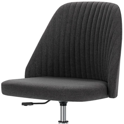Dark Gray and Silver Adjustable Height Swivel Rolling Office Chair