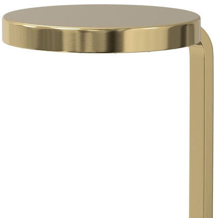 26" Gold Iron Round End Table