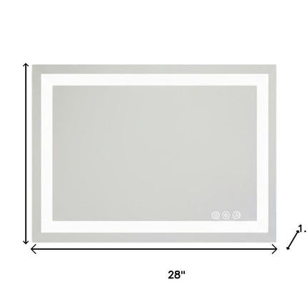 20" Clear Lighted Frameless Bathroom Vanity Mirror
