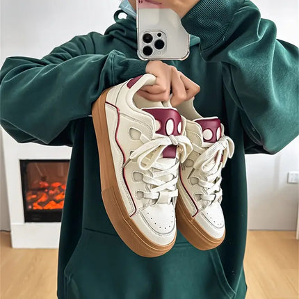 Men's Retro Low-Top Sneakers 2025 New Model - Skate Shoes with Upper & Rubber Sole,