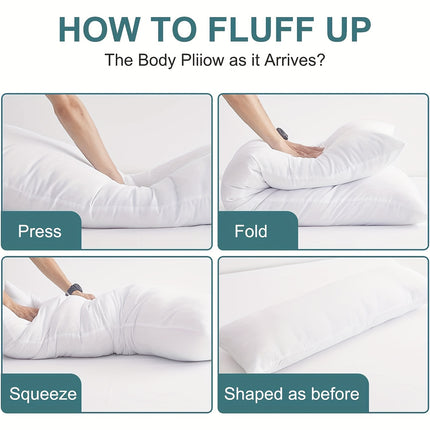 Full-Body Pillow- Extra Long 50.8x182.88 cm Body Pillow with Soft Polyester Fill,