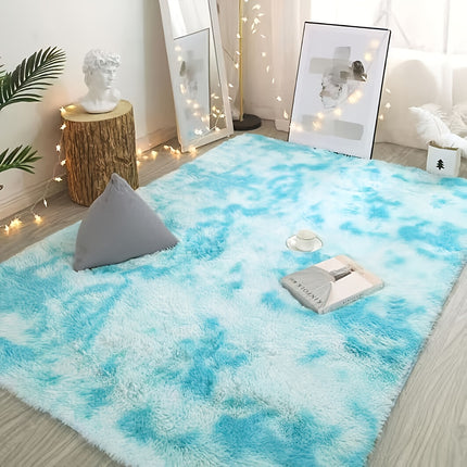 Tie-Dye, Solid Color Plush Carpet, Thick and Soft Foot Mat