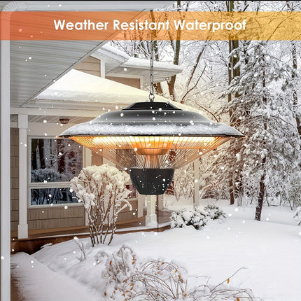 Outdoor Heaters For Patio, 1500W Infrared Electric Patio Heater For Ceiling/Garage Use,