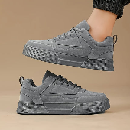 1pair Vintage Style Unisex Skateboard Sneakers - Casual Sports Low-Top Lace-Up Shoes with Faux Upper