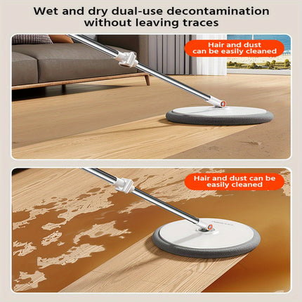 Wash Mop And Bucket Set, With Three Types Mop Heads, Household Rotating Floor Mop, Lazy Mop