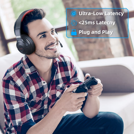 Wireless Gaming Headset with Noise-Canceling Mic,