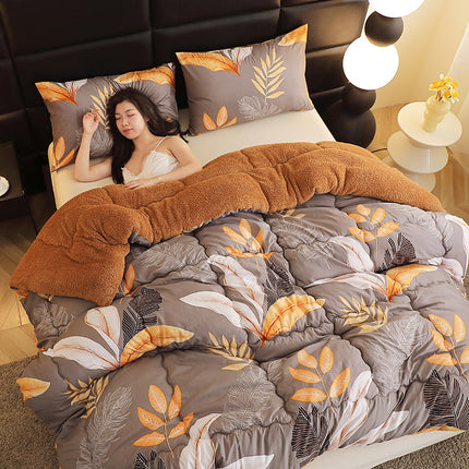 1pc Heavyweight Plush Comforter All-Season Luxury Bedspread/duvet, Machine Washable Polyester Fill