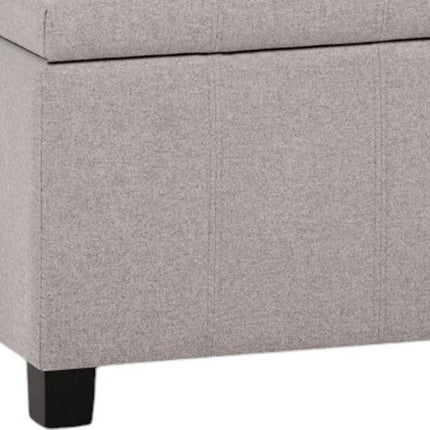 36" Dark Brown and Cloud Upholstery Storage Ottoman