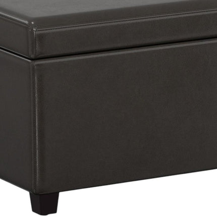 54" Dark Brown and Brown Upholstery Storage Ottoman
