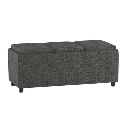 42" Ebony Upholstery Storage Ottoman