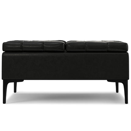 36" Black Upholstery Storage Ottoman