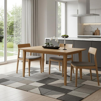60" Oak Wood Dining Table