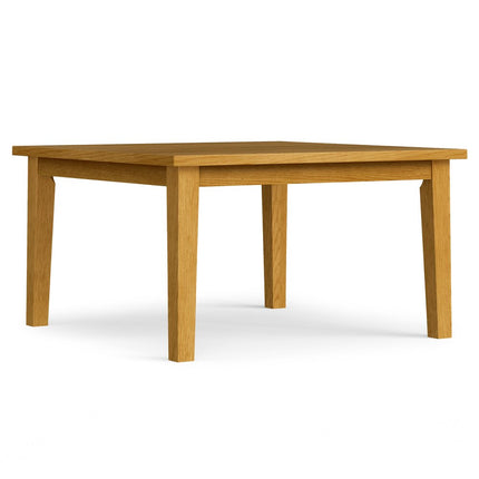 54" Oak Wood Frame Base Square Dining Table