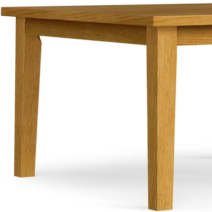 54" Oak Wood Frame Base Square Dining Table