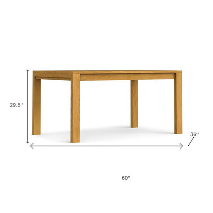 60" Oak Wood Dining Table