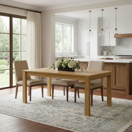 60" Oak Wood Butterfly Leaf Extendable Dining Table