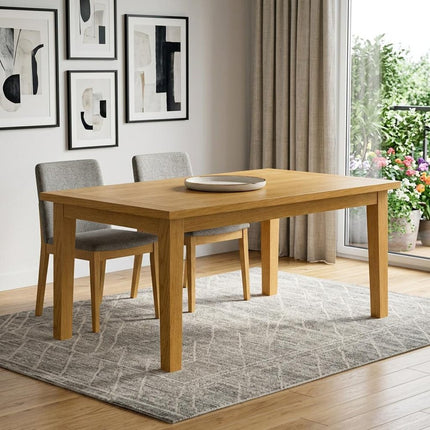 66" Oak Wood Dining Table