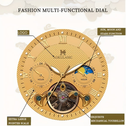Automatic Tourbillon Mechanical Watch | High-end Luxury Fashion Hollow Business Casual Men'S Watch