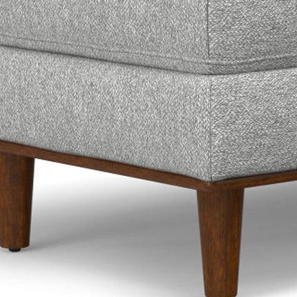 49" Gray and Brown Fabric Cocktail Ottoman