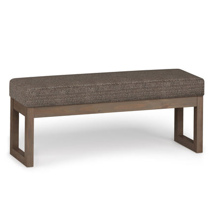 44" Brown Fabric Ottoman
